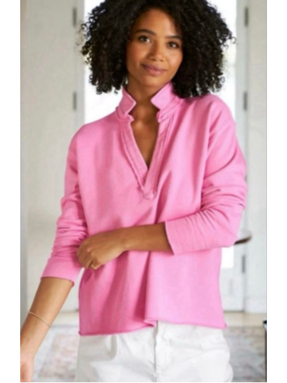 New Frank & Eileen Pink Lemonade Patrick Triple Fleece Sweatshirt XS